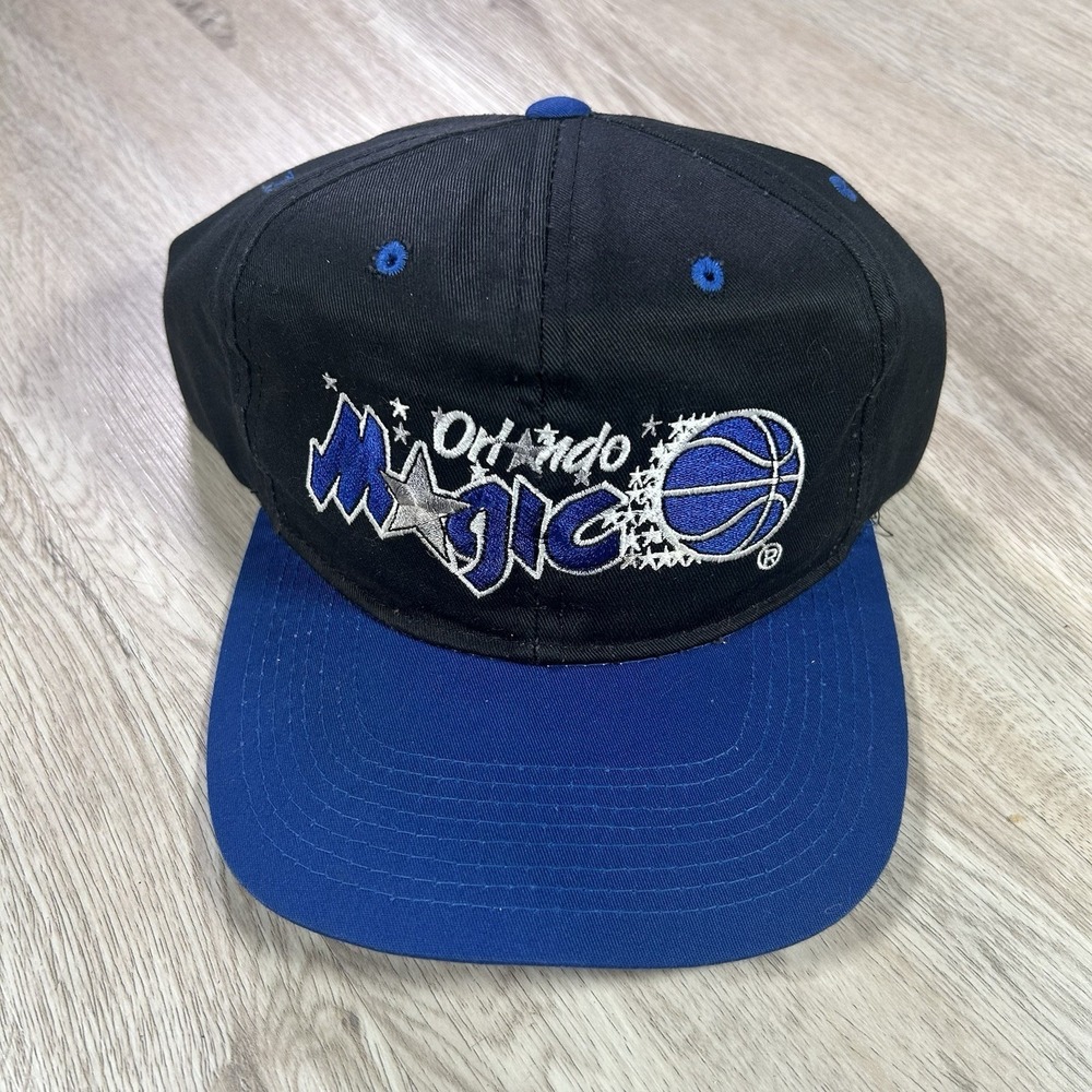 VTG Orlando Magic Snapback Hat‎ NBA Basketball Drew Pearson Black Blue Cap